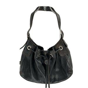 COLE Haan Black Pebbled Leather Denny Hobo Shoulder Bag w Wallet